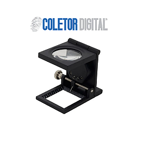 Lupa Conta Fios Com Ampliação 8x Escala 25 Mm 2 Leds