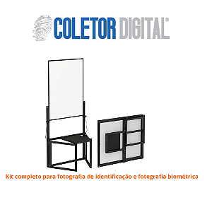 Kit completo para fotografia de identificação e fotografia biométrica