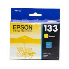 Cartucho Tinta Epson T133,T-133,T 133  TX123 TX125 AMARELO ORIGINAL