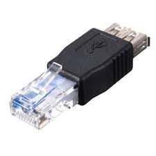 Conector Usb A Fêmea X Rede Rj45 Macho Internet Novo