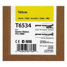Cartucho Plotter Epson T6534,para 4900 Yellow Original