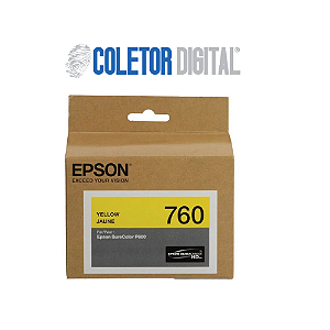 CARTUCHO DE TINTA EPSON T760420 ULTRACHROME HD AMARELO 26ML P/ P600