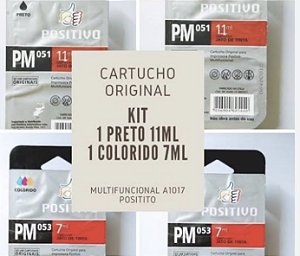 Kit Cartuchos Positivo (a1017) 1 Colorido + 1 Preto