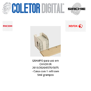 GRAMPO para uso em CANON IR 2016/2020/6570/5075 - Caixa com 1 refil com 5mil grampos