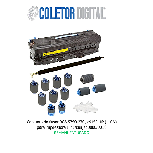 Conjunto do fusor RG5-5750-270 , c9152 HP (110 V) para impressora HP LaserJet 9000/9050 (REMANUFATURADO)