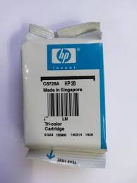 Cartucho de tinta original HP 28  tri cores c8728a novo