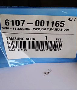 6107-001165 Mola Atuador Sensor Samsung Scx4216 Scx4600