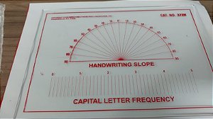 Transferidor de inclinação e modelo de frequência de letras 372H ( em vidro)