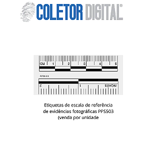Etiquetas de escala de referência de evidências fotográficas PPS503 (venda por unidade)