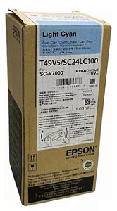 Garrafa de Tinta Ciano Clara Epson UltraChrome UV T49V5 para SCV7000 1000 ml
