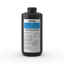 Epson T49V2 (T49V210) Frasco de tinta ciano original UltraChrome UV (1L)
