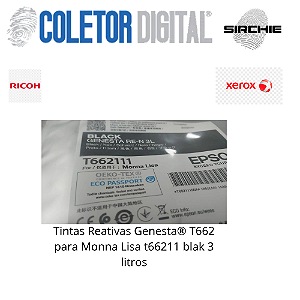 Tintas Reativas Genesta® T662 para Monna Lisa t66211 blak 3 litros