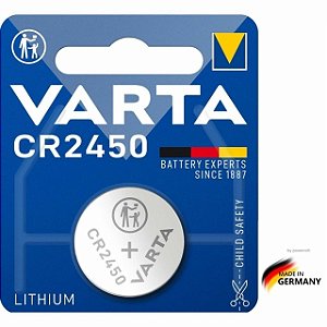 Pilha botão de lítio CR 2450 VAR , 3V, 560mAh, 24,5x5,0mm