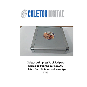 Coletor de impressão digital para Exame do Pezinho para 26.000 coletas, Com Tinta vermelha codigo 7713