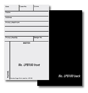 Cartões de impressão/esboço/registro levantados sirchie LPB100 unidade