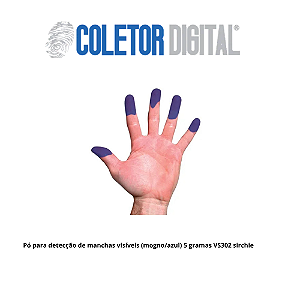 Pó para detecção de manchas visíveis (mogno/azul) 5 gramas VS302 sirchie