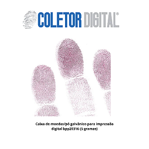 Caixa de moedas/pó galvânico para impressão digital bpp20316 (5 gramas)