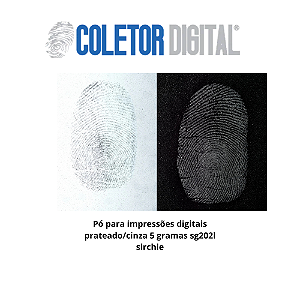 Pó para impressões digitais prateado/cinza 5 gramas sg202l sirchie