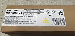 Sharp Mx 60 Cartucho De Toner Amarelo gtya Mx -60 gtya Mx 3050N/60N/70N/3560N