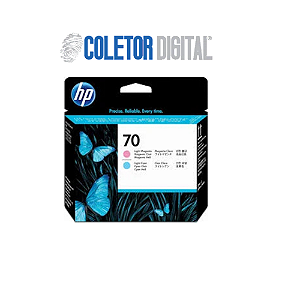 Cabeça de impressão Hp 70 C9405A rosa claro e azul claro