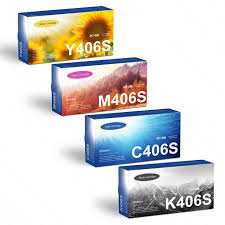 Cartuchos de toner CLT-K406S CLT-C406S CLT-M406S CLT-Y406S (pacote com 4, BK/C/M/Y)