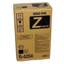 Duplicador de risógrafo de tinta preta genuíno Riso S-4254 Z tipo U 1 caixa 2 cartuchos