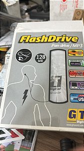 pen -drive \mp3 128mb cabo USB funciona como pendrive, fone de ouvido plug e play, usb.