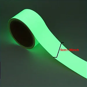1 Rolo De Fita Brilhante À Prova D'Água Que Brilha No Escuro Adesivo Fluorescente Brilhante 5cm