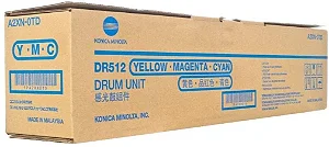 Kit com três cores da unidade do cilindro para Konica Minolta, C224, Bizhub, C284, C364, C454, C554, C221, C221S, C281, C224e, C284e, C364e, C454e, CMY, DR-512