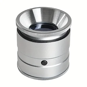 1pc Lupa Cilíndrica Recarregável 10x - Liga de Alumínio, Carregamento USB, 36V e Menos, com Escala, Lâmpada LED+UV Roxa, para Joias Antigas, Relíquias Culturais, Avaliação de Gemas, Moedas, Desenho, Topografia, uso forense.