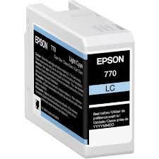 EPSON 770, Cartucho de Tinta Ciano Claro, 25 ML