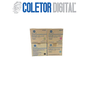 Conjunto de toner Konica Minolta TNP48 CMYK A5X0130, A5X0230, A5X0330, A5X0430