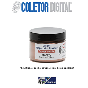 Pó metálico de cobre para impressão digital 2 oz 59ml 107L
