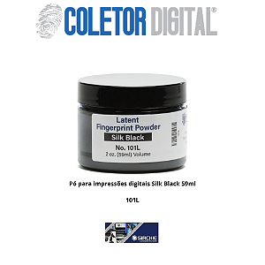 Pó para impressão digital preto de seda 2 oz 59ml 101L
