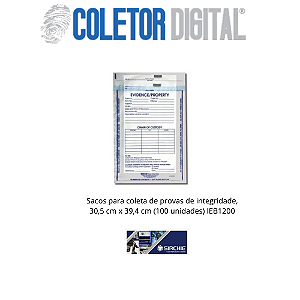 Saco de evidências de integridade 12 polegadas x 15 1/2 polegadas (100 cada) IEB1200