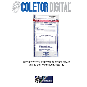 Saco de evidências de integridade 9 polegadas x 12 polegadas (100 cada) IEB9120