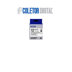 🏷️ Fita Rotuladora Epson LK-4TBN – 12mm x 9m – Preto sobre Branco