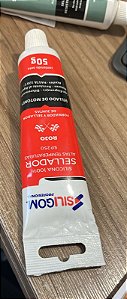 Sellador altas temperaturas silicona 100% Siligom 50 gramos rojo.