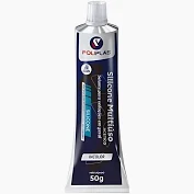Bisnaga Cola Silicone Alta Temperatura Cinza / Grey Automotivo Poliplas 50g