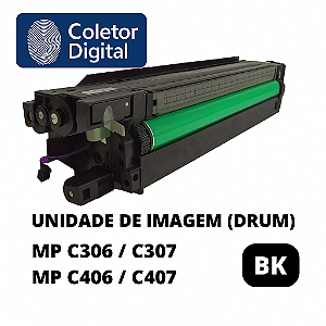 D2140121 Unidade Imagem Compativel Ricoh Mpc307, C306, Mpc407, C406 black