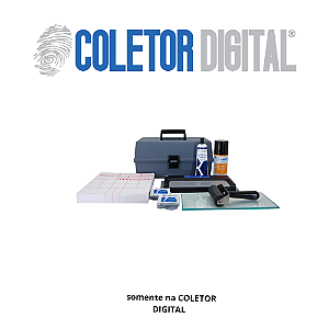 Kit básico portátil para coleta de impressões digitais em placa de vidro