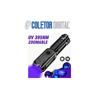 🔦 Lanterna Forense UV 395nm Alta Potência – Uso Profissional