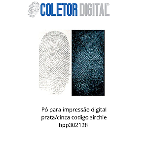 Pó para impressões digitais prateado/cinza 3785ml (128 oz)