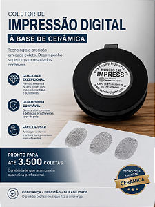 Coletor de Impressão Digital Modelo 5512 Cerâmica Preto 3000 Usos