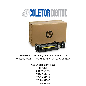 UNIDADE FUSORA HP LJ CP4025 / CP4525 110V. CE246A