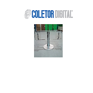 Suporte em Aço Inox para Dois Monitores com Fixação Lateral | Estrutura Profissional