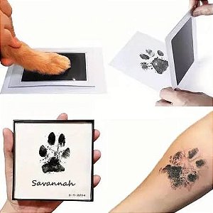 Memorial Impressão Patinha Gato Preta