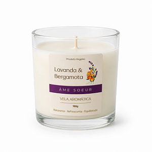 Vela Aromática de Lavanda & Bergamota 180g – Âme Soeur