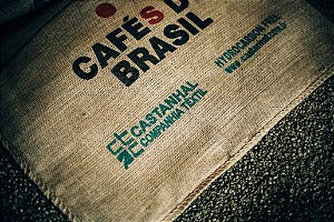 Saco De Estopa (novo) Juta Café Do Brasil 70 cm x 100 cm De 60 Kg -  COM ESTAMPA - NOVA