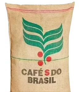 Saco De Estopa (novo) Juta Café Do Brasil 74cm x 60 cm De 30 Kg -  COM ESTAMPA - NOVA